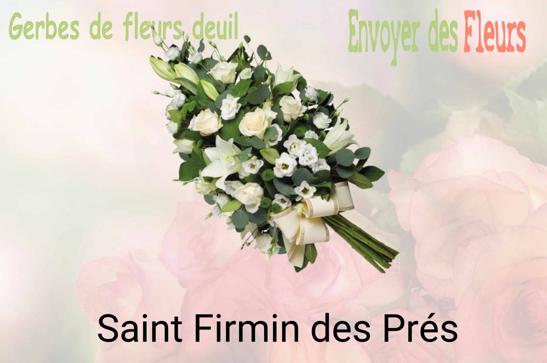 Gerbe de fleurs de deuil livrée à Saint-Firmin-des-Prés